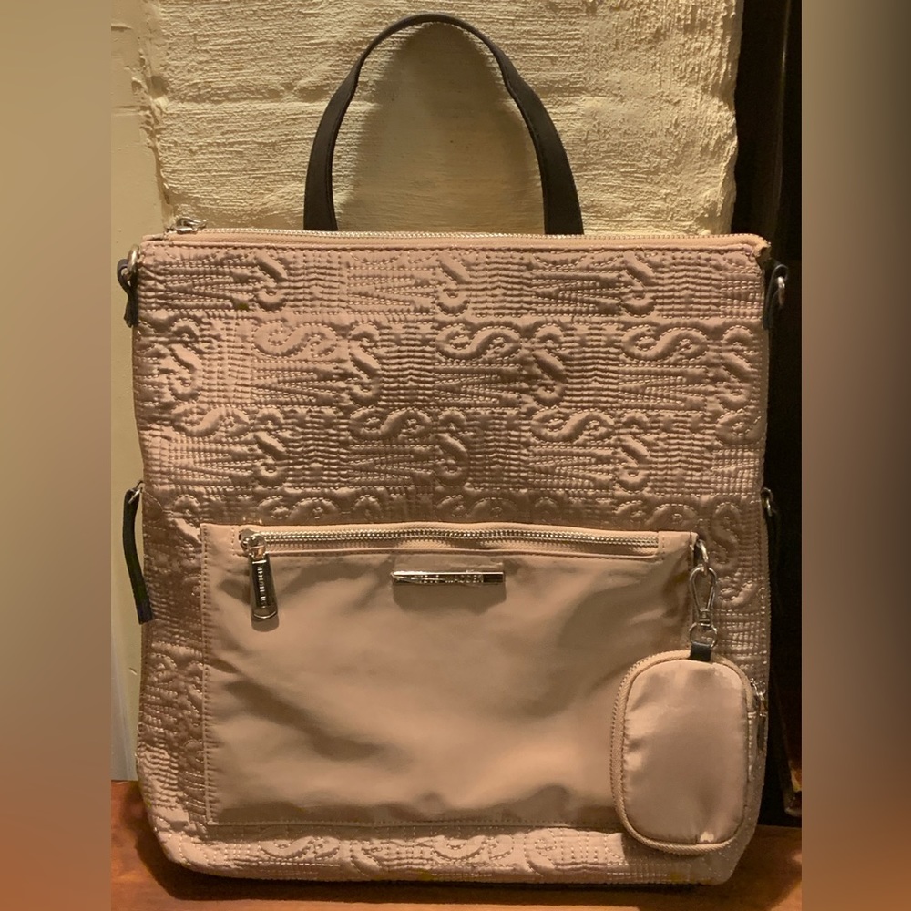 Steve Madden quilted SM Beige backpack